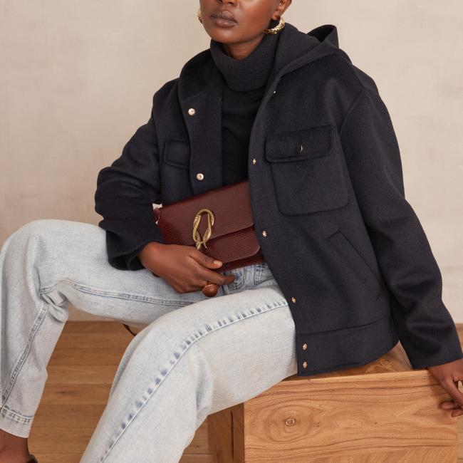 Blouson à capuche DOLINE en laine