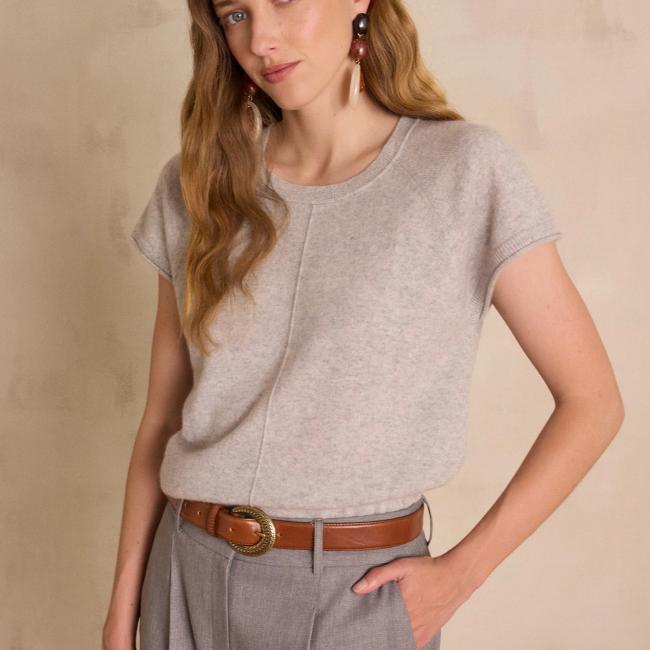 Pull SANS MANCHES BILL 100% cachemire