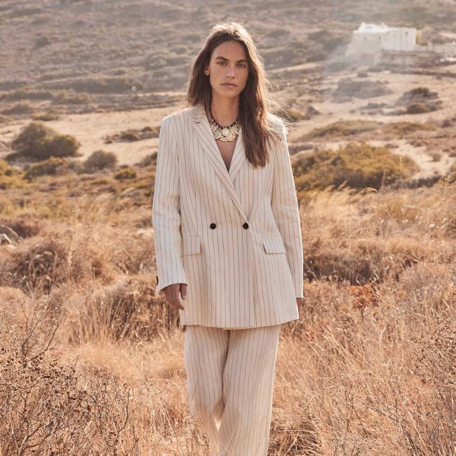 Pantalon de tailleur en lin LAYLA