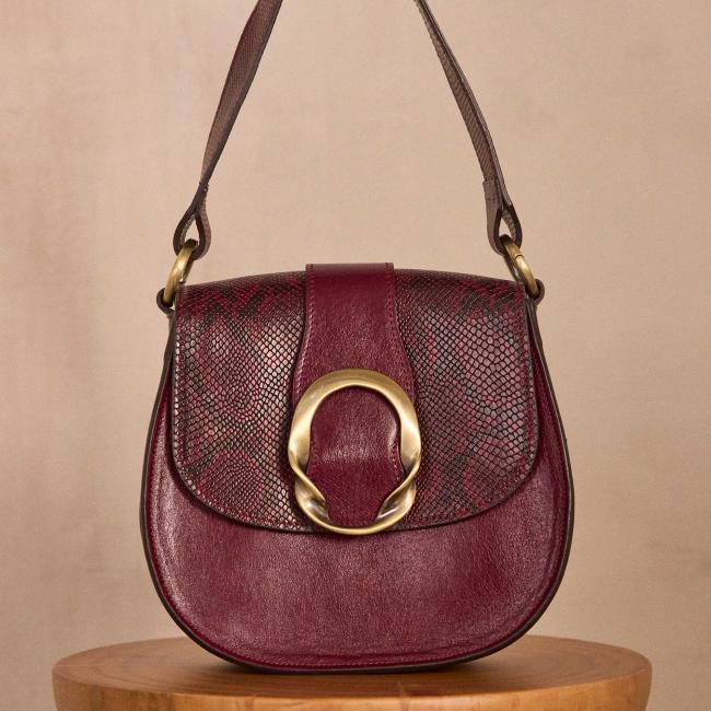 Sac en cuir de bovin bordeaux VALENTIN