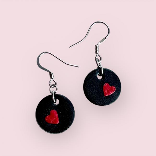 PETITE CRÉOLE EN CUIR NOIR, MODÈLE EDEN