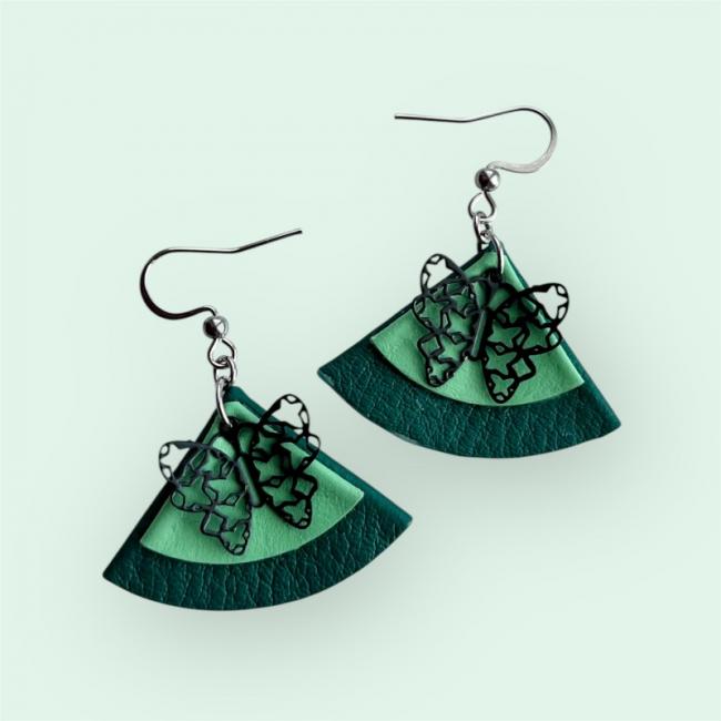 BOUCLES D'OREILLES EN CUIR, MYRIAM