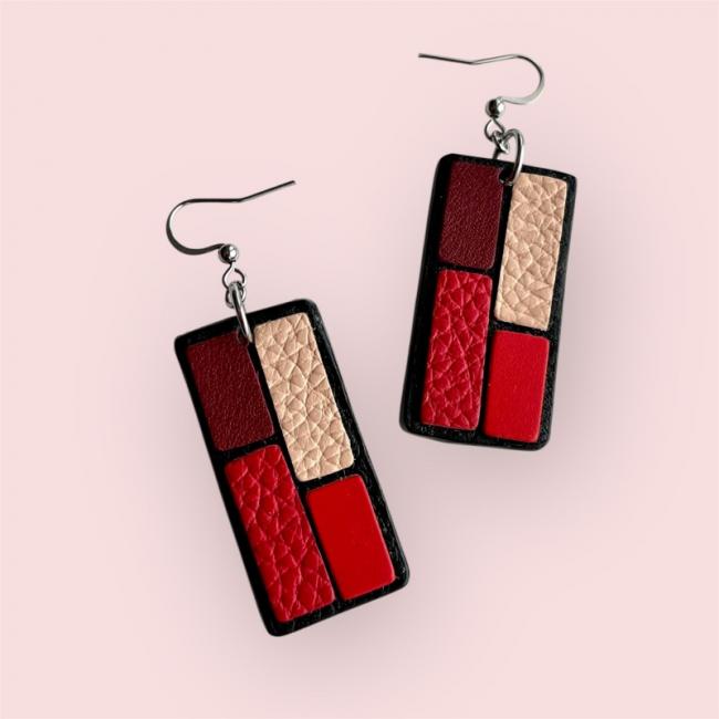 BOUCLES D'OREILLES EN CUIR, MARYSE
