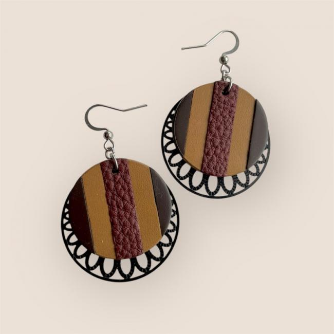 CRÉOLES EN CUIR LINA