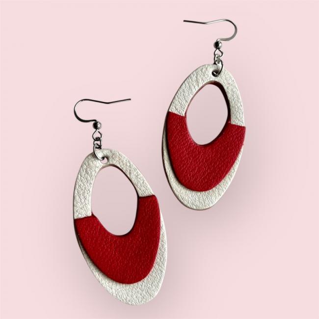 BOUCLES D'OREILLES EN CUIR, MAUD