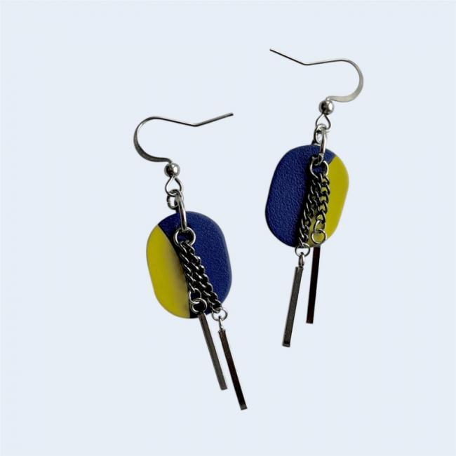 BOUCLES D'OREILLES CUIR ELA