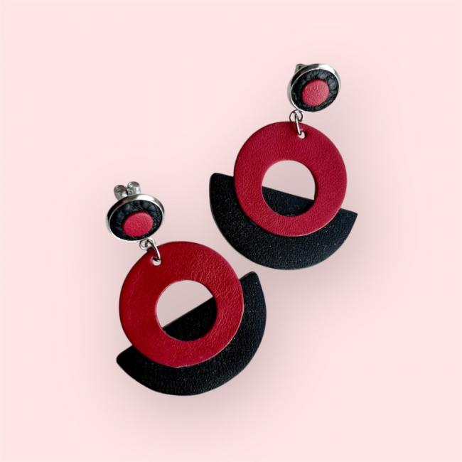 BOUCLES D'OREILLES CUIR NINA