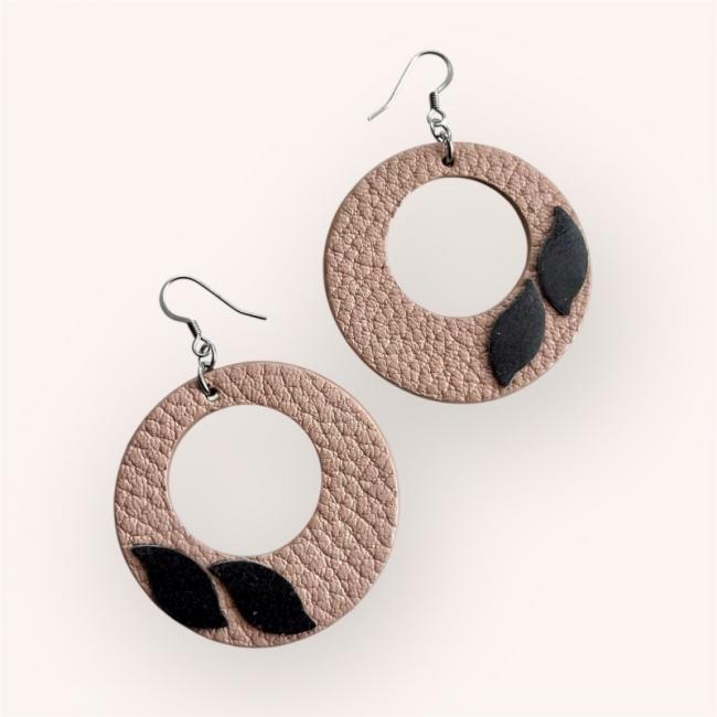 CRÉOLES EN CUIR AUTOMNE MODÈLE SANA