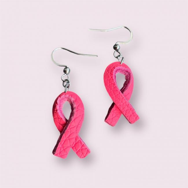 BOUCLES D'OREILLE OCTOBRE ROSE