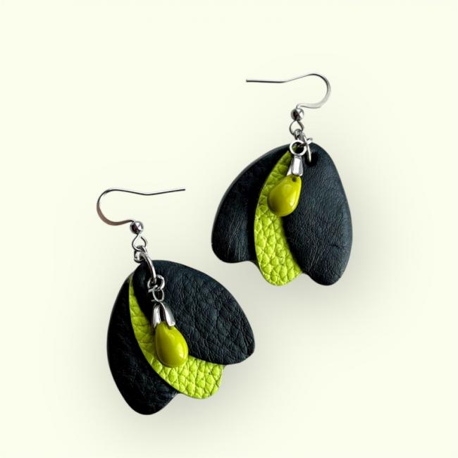 BOUCLES D'OREILLES CUIR INGRID