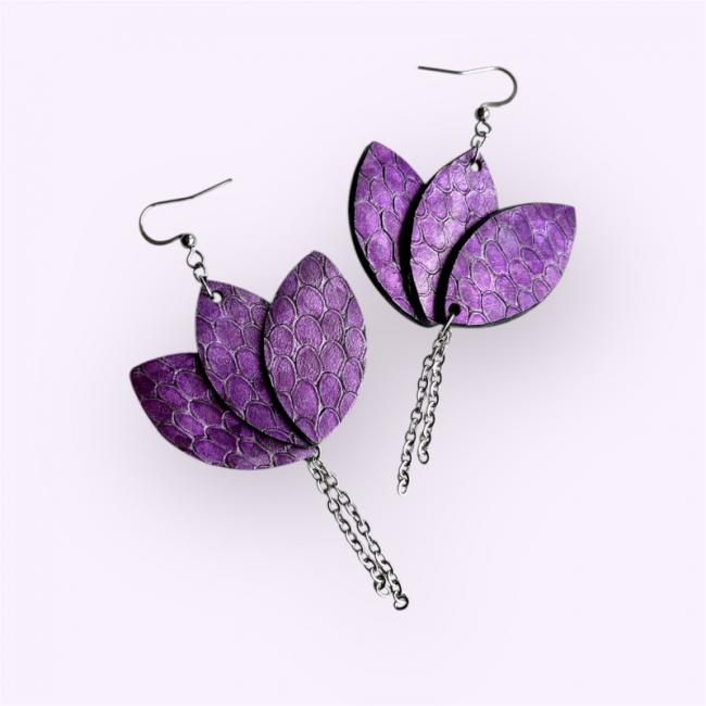 BOUCLE D'OREILLE FLEUR DE LYS, LOLA