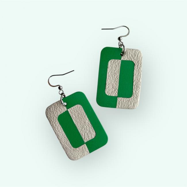 BOUCLES D'OREILLES EN CUIR, HAWA