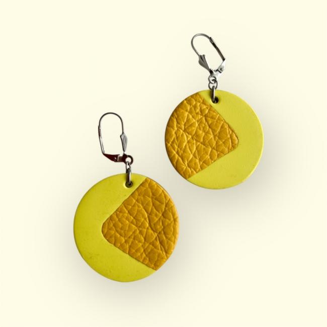 CRÉOLE JAUNE EN CUIR, ADÉLAÏDE