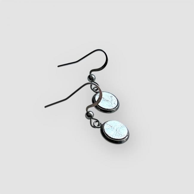 CRÉOLES - BOUCLES D'OREILLES EN CUIR - BIJOUX EN CUIR