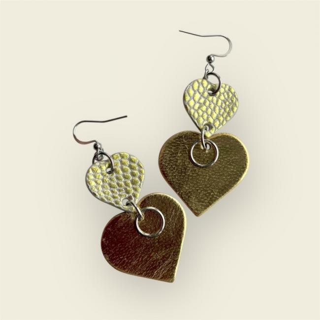 BOUCLES D'OREILLES EN CUIR, CATHY