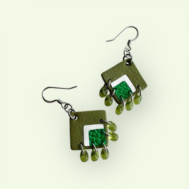 BOUCLES D'OREILLES CUIR LOUISE