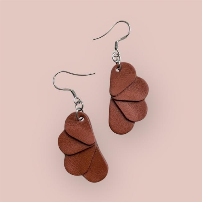 BOUCLES D'OREILLES CUIR CORALINE