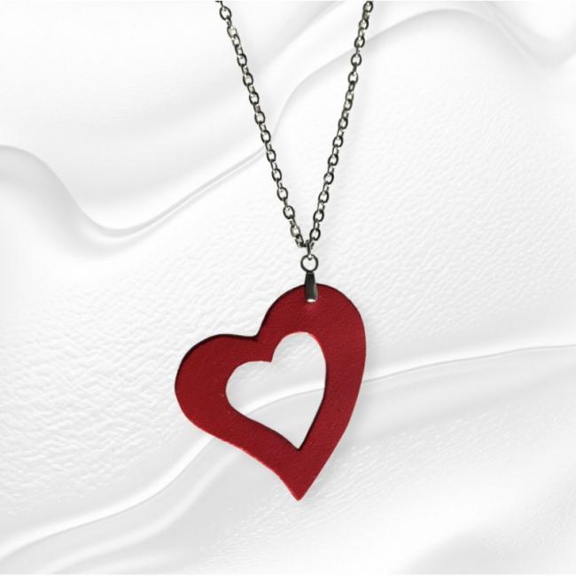 collier en cuir et acier inoxydable, Mamzellebijoux