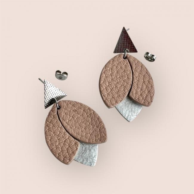 BIJOUX EN CUIR, BOUCLES D'OREILLES IRMA