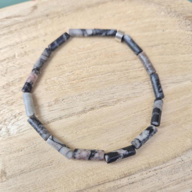 Bracelet homme gris noir