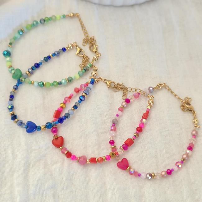 Bracelet perle coeur