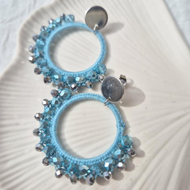 Boucle turquoise, acier inoxydable