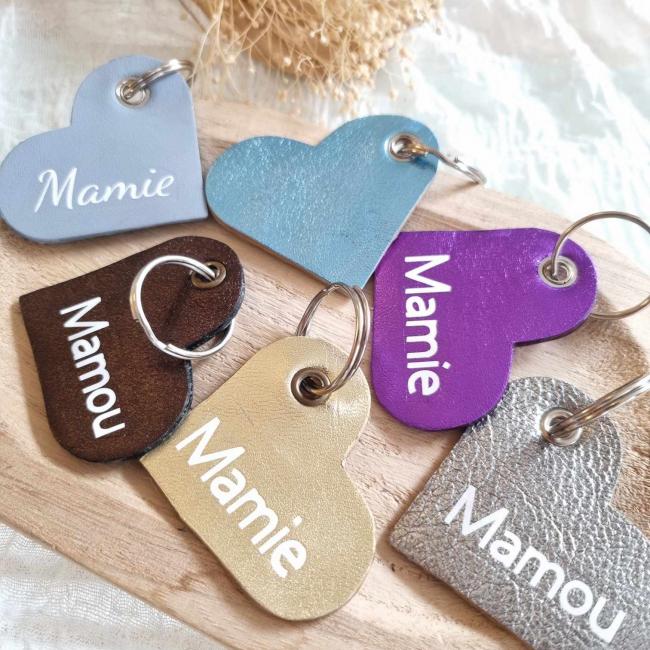 Porte-cles coeur à personnaliser