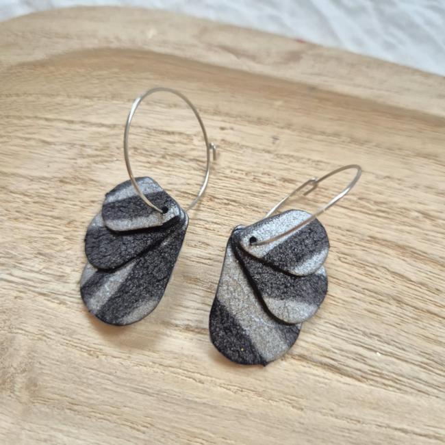 Créole zèbre gris, acier inoxydable
