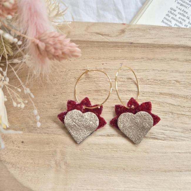 Reine bordeaux, acier inoxydable
