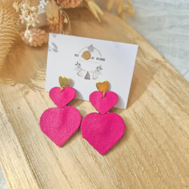 Coeur Fuchsia, acier inoxydable