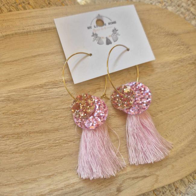 Boucle rose, acier inoxydable