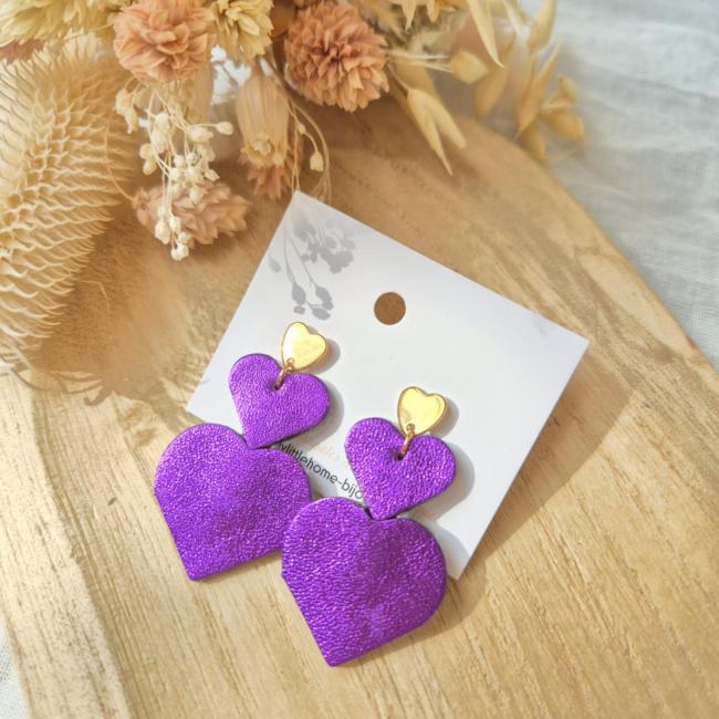 Coeur violet, acier inoxydable