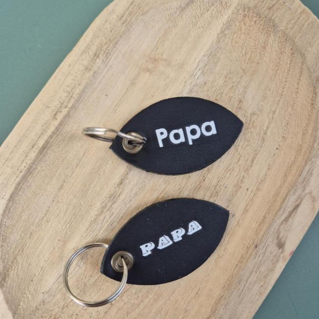 Porte-cl&eacute;s Papa Noir &agrave; personnaliser