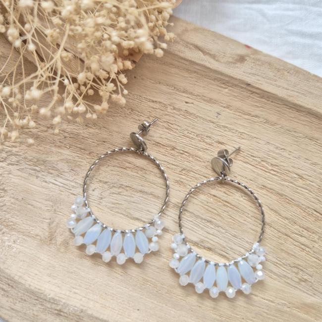 Boucle blanche, acier inoxydable