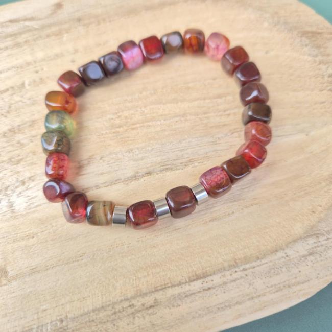 Bracelet homme bordeaux