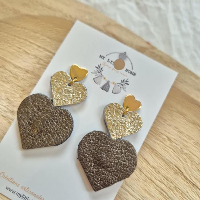 Coeur kaki, acier inoxydable