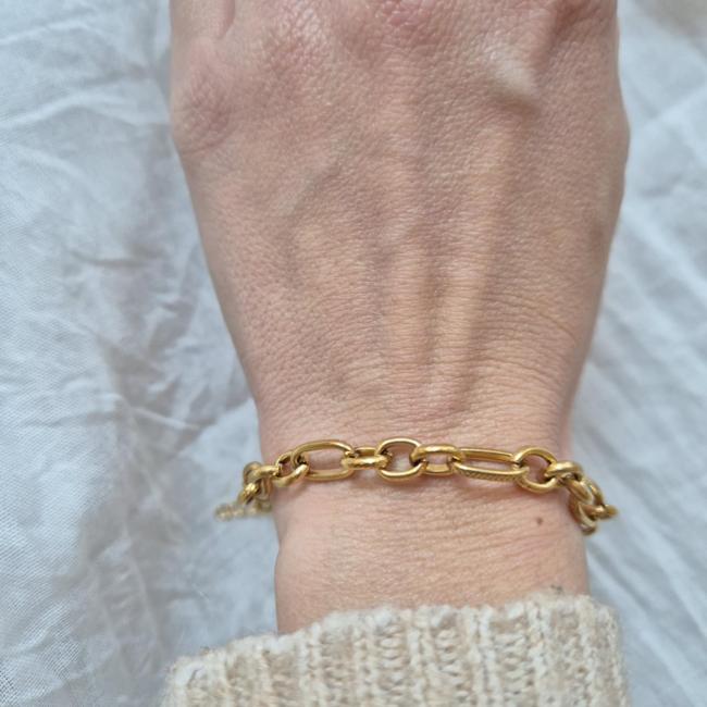 Bracelet chaine olivia, acier inoxydable