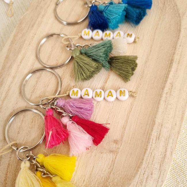 Porte-clés pompons à personnaliser