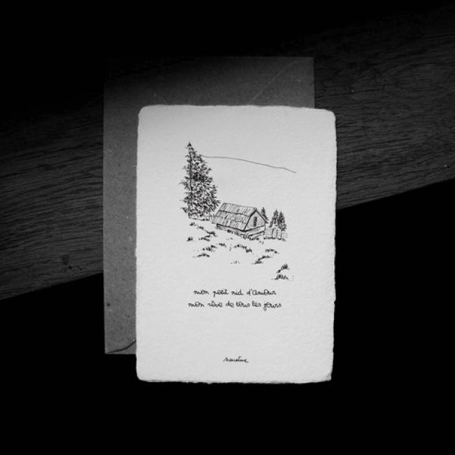 Carte " A flanc de montagne "