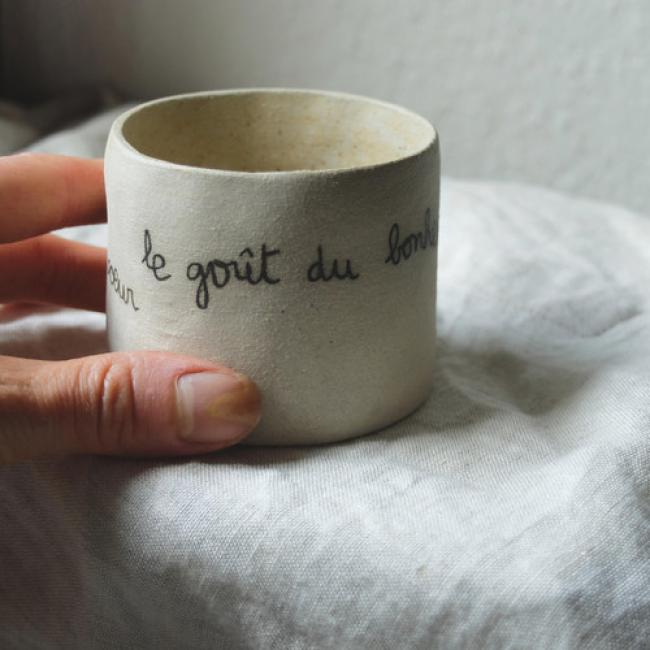Tasse grès - Le goût du bonheur
