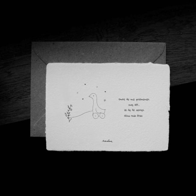 Carte " Canard à roulettes "
