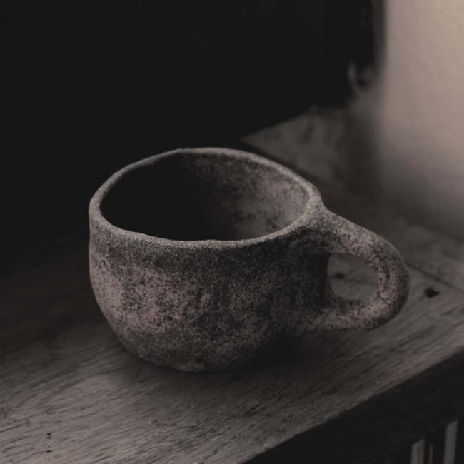 Tasse anse grès - Grain