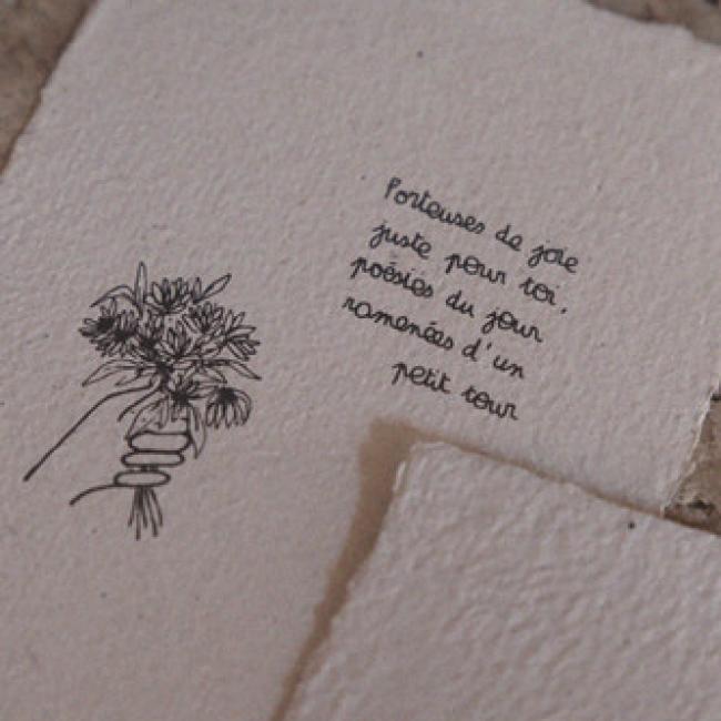 Carte artisanale po&eacute;tique | Porteuses de joie