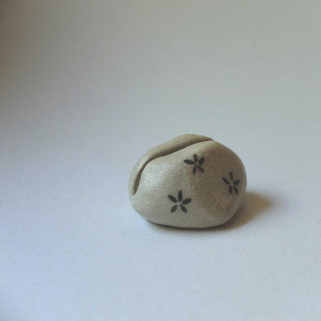Support de carte en céramique - Fleur