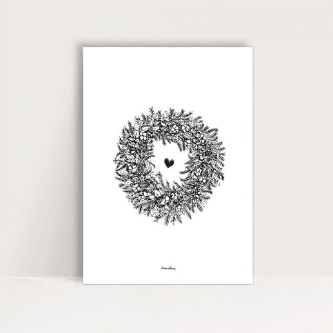 Mini-Affiche " couronne coeur "