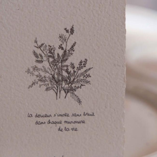 Carte artisanale po&eacute;tique  |  Murmure de la vie