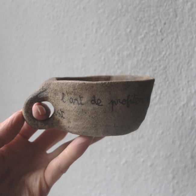 Tasse anse grès - Profiter