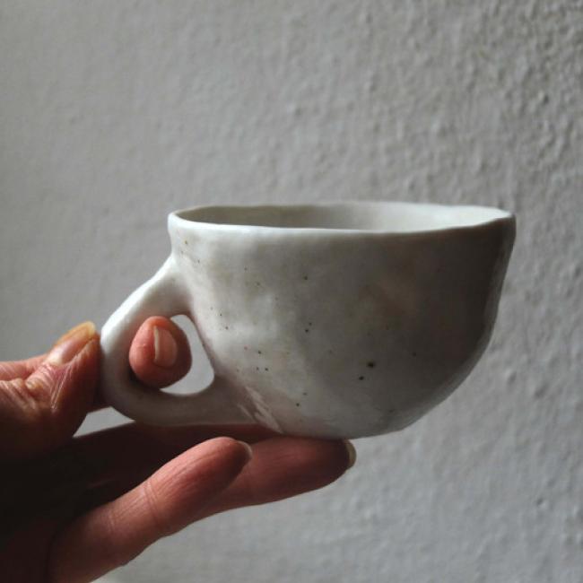 Tasse anse porcelaine - Pause (2)