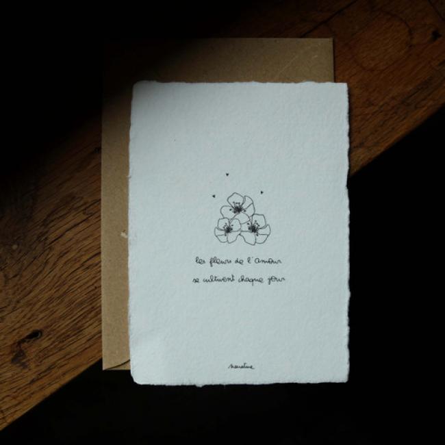 Carte " Fleurs de l'amour "
