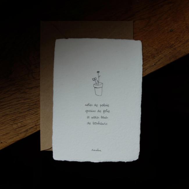 Carte " notes de poésie "